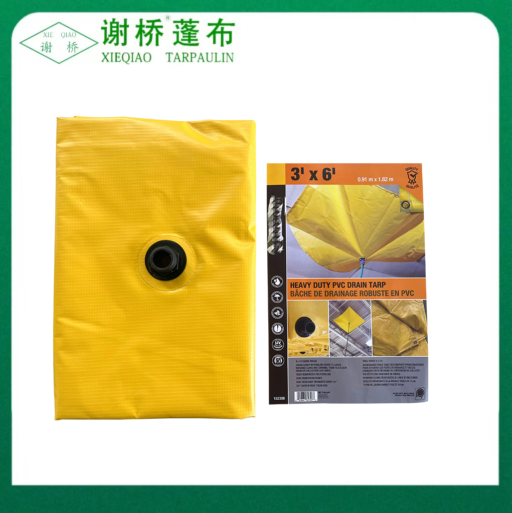 Geel vinylafvoer tarp